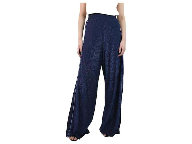 Golden Goose Deluxe Brand Blue glittery trousers - size M Viscose  ref.1104658